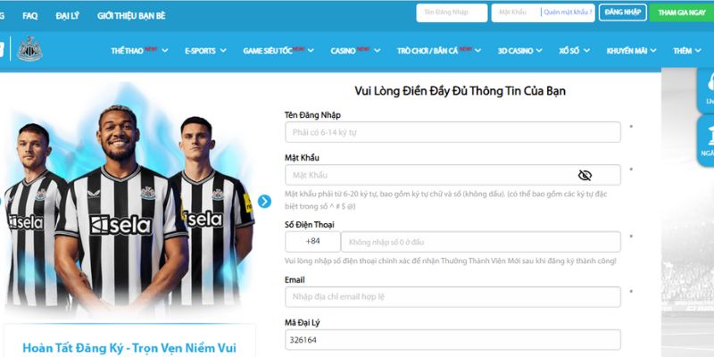 Bước 3: Điền Thông Tin Và Nhấn “Tham Gia Ngay”